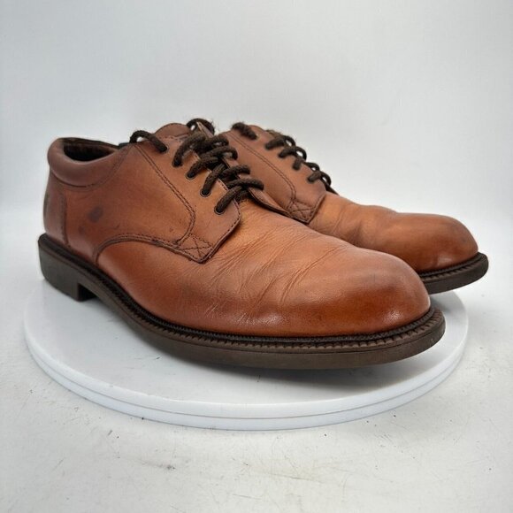 Frye Mathew Men Size 9.5 M Derby Plain Toe Dress Shoes Brown Leather 84875 main image 10